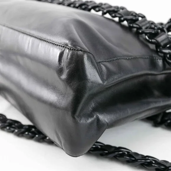 Prada Classic Nappa Chain/Leather Woven Strap Bag - Picture 9 of 16